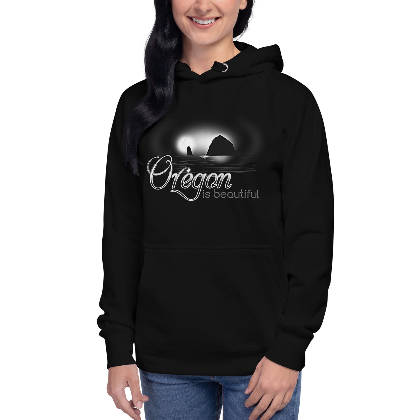 Oregon is Beautiful/ BW - Unisex Hoodie