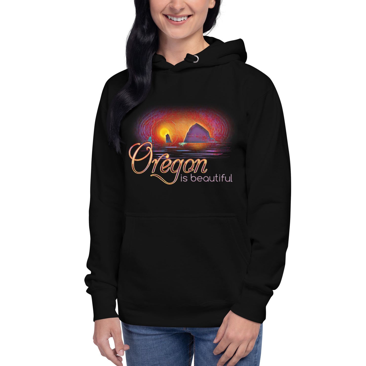 Oregon is Beautiful - Haystack Rock - Unisex Hoodie