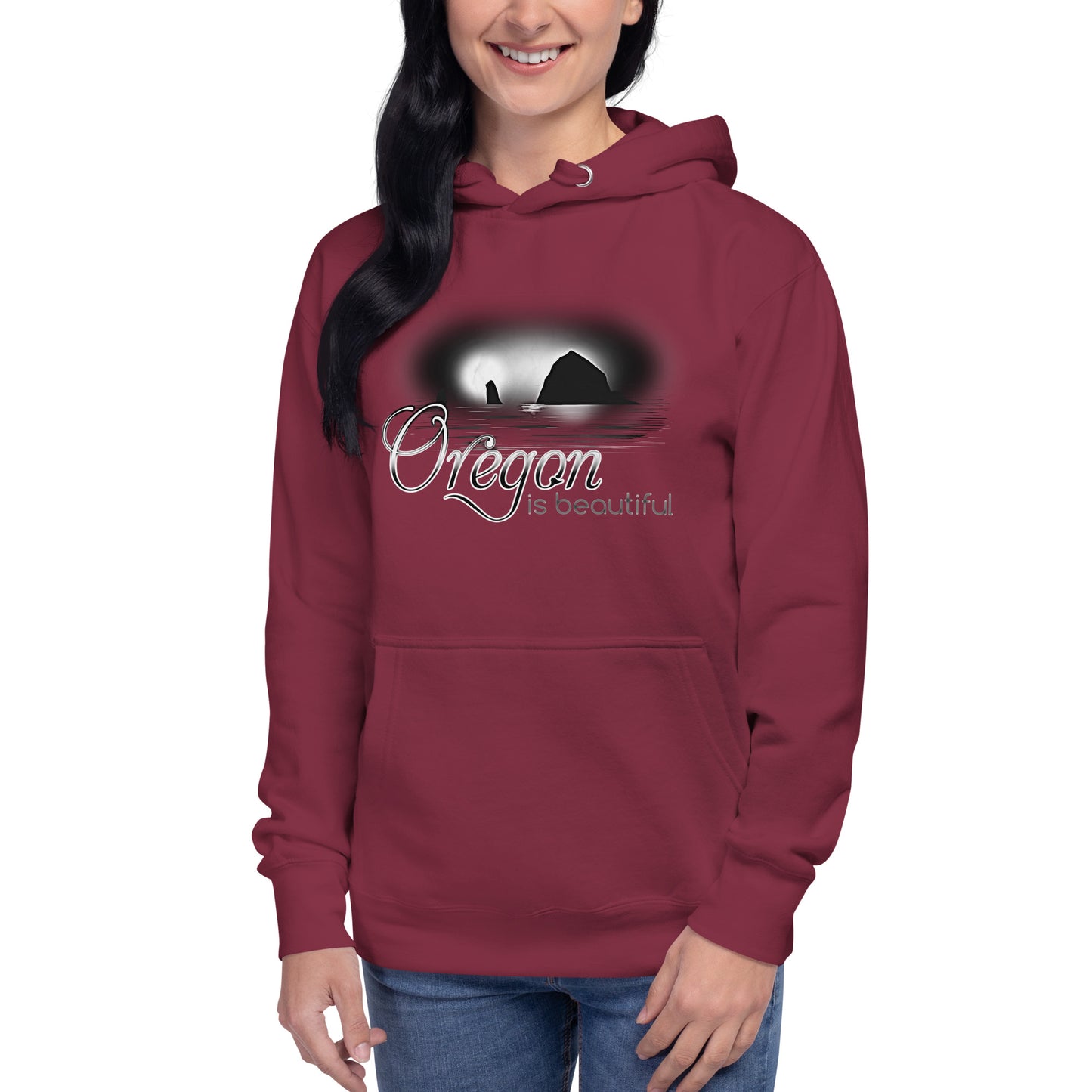 Oregon is Beautiful/ BW - Unisex Hoodie