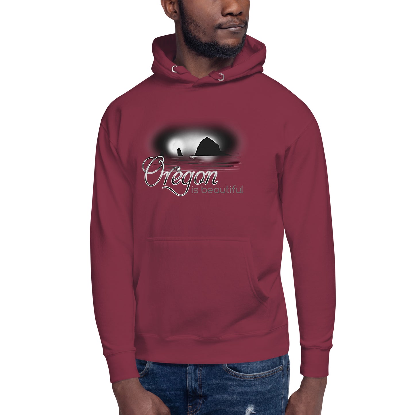 Oregon is Beautiful/ BW - Unisex Hoodie