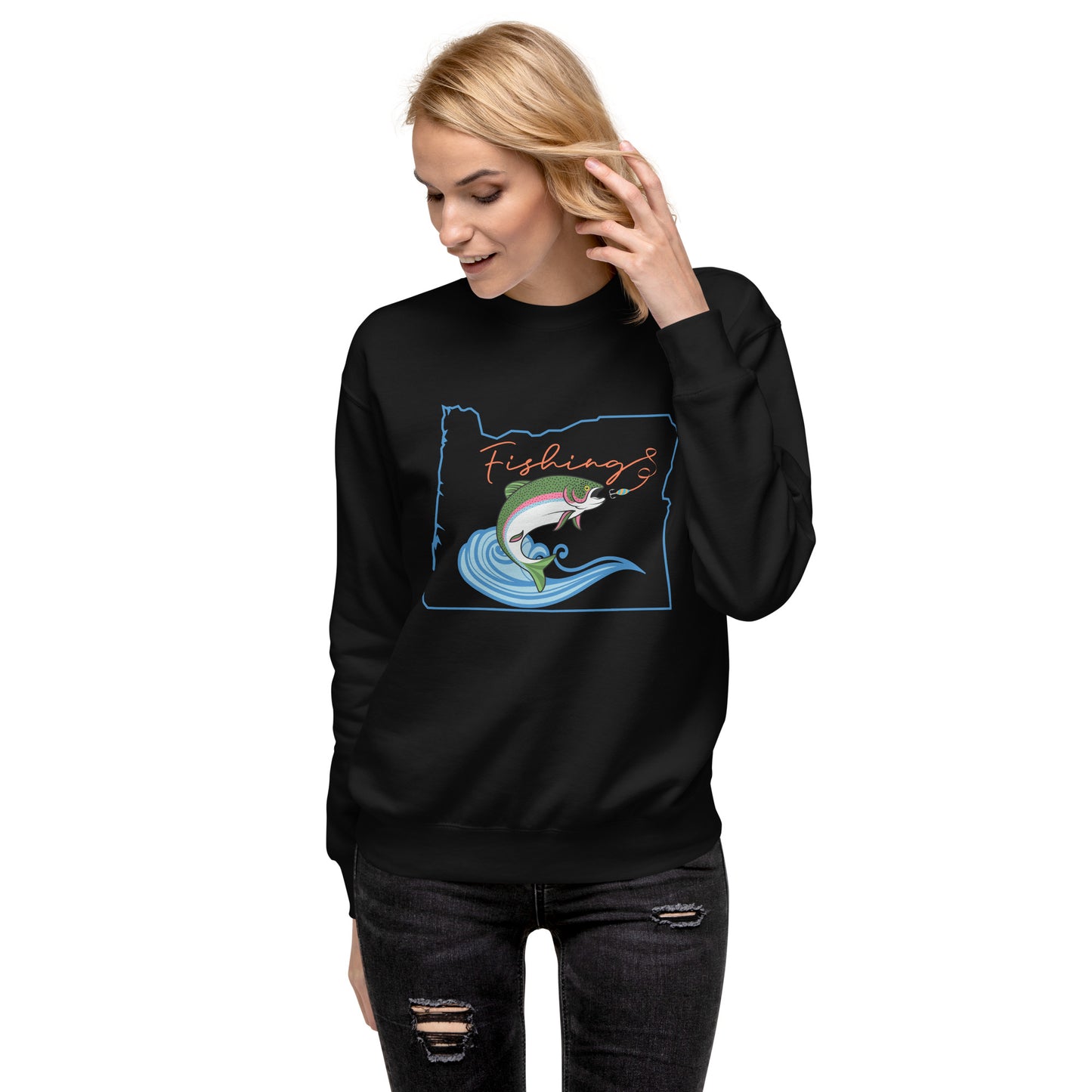 Fishing Oregon - Unisex Premium Sweatshirt