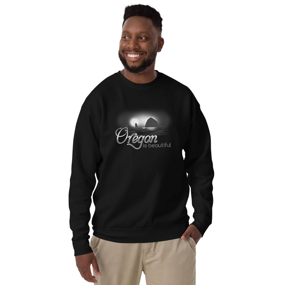 Oregon is Beautiful/ BW - Unisex Premium Sweatshirt