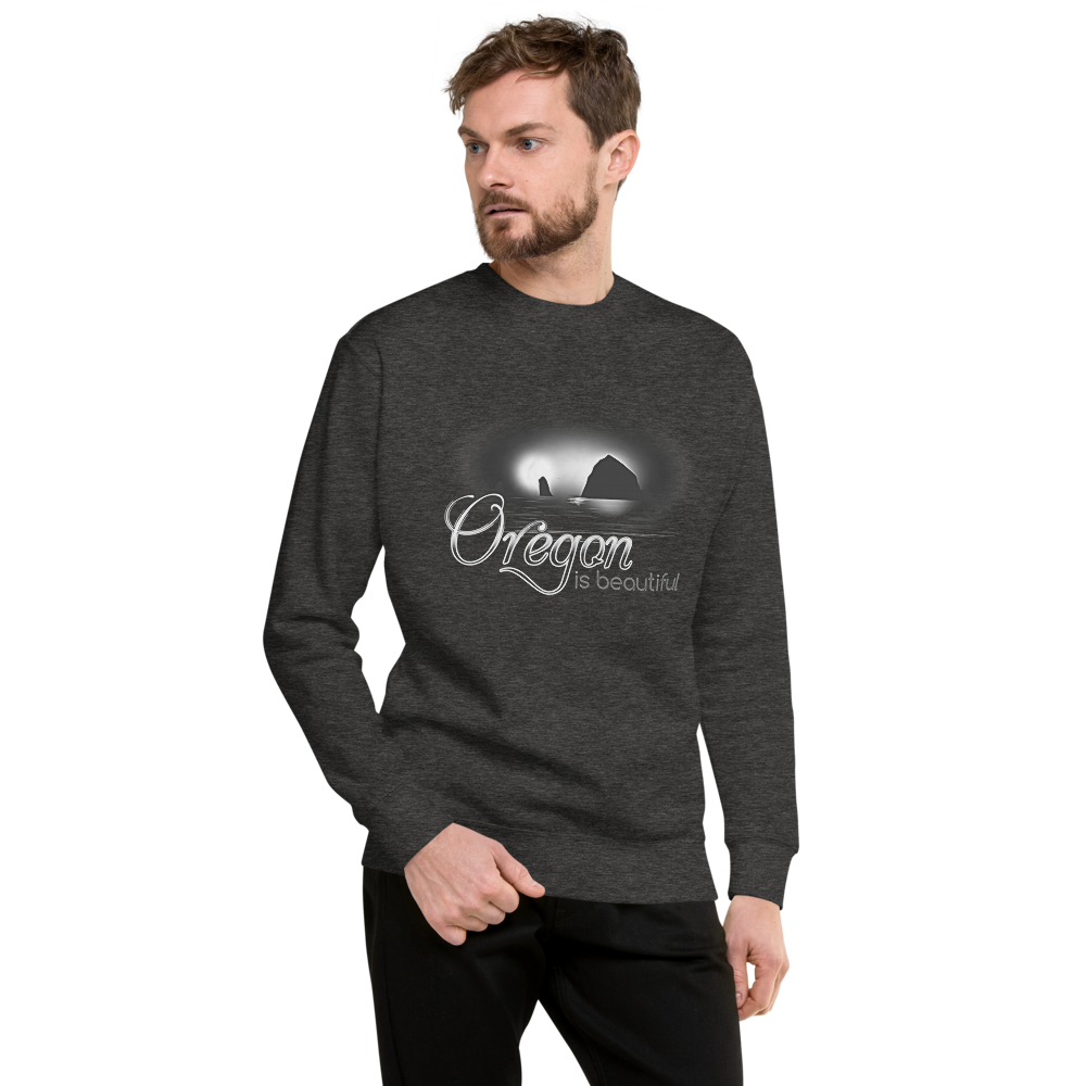 Oregon is Beautiful/ BW - Unisex Premium Sweatshirt