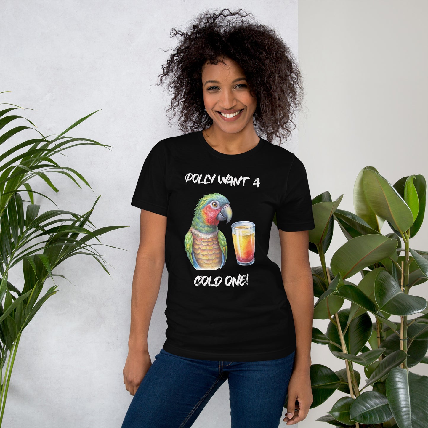 POLLY WANT A COLD ONE - Unisex t-shirt