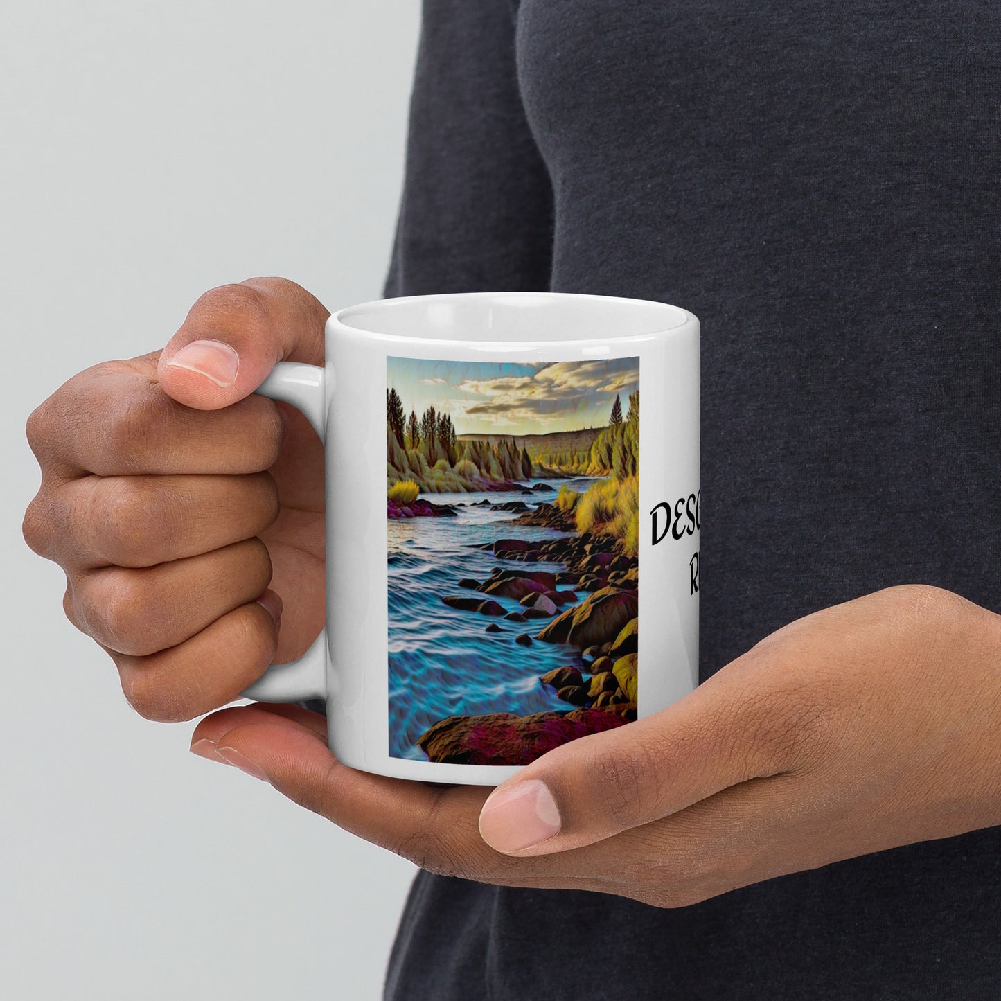 Deschutes River - White glossy mug