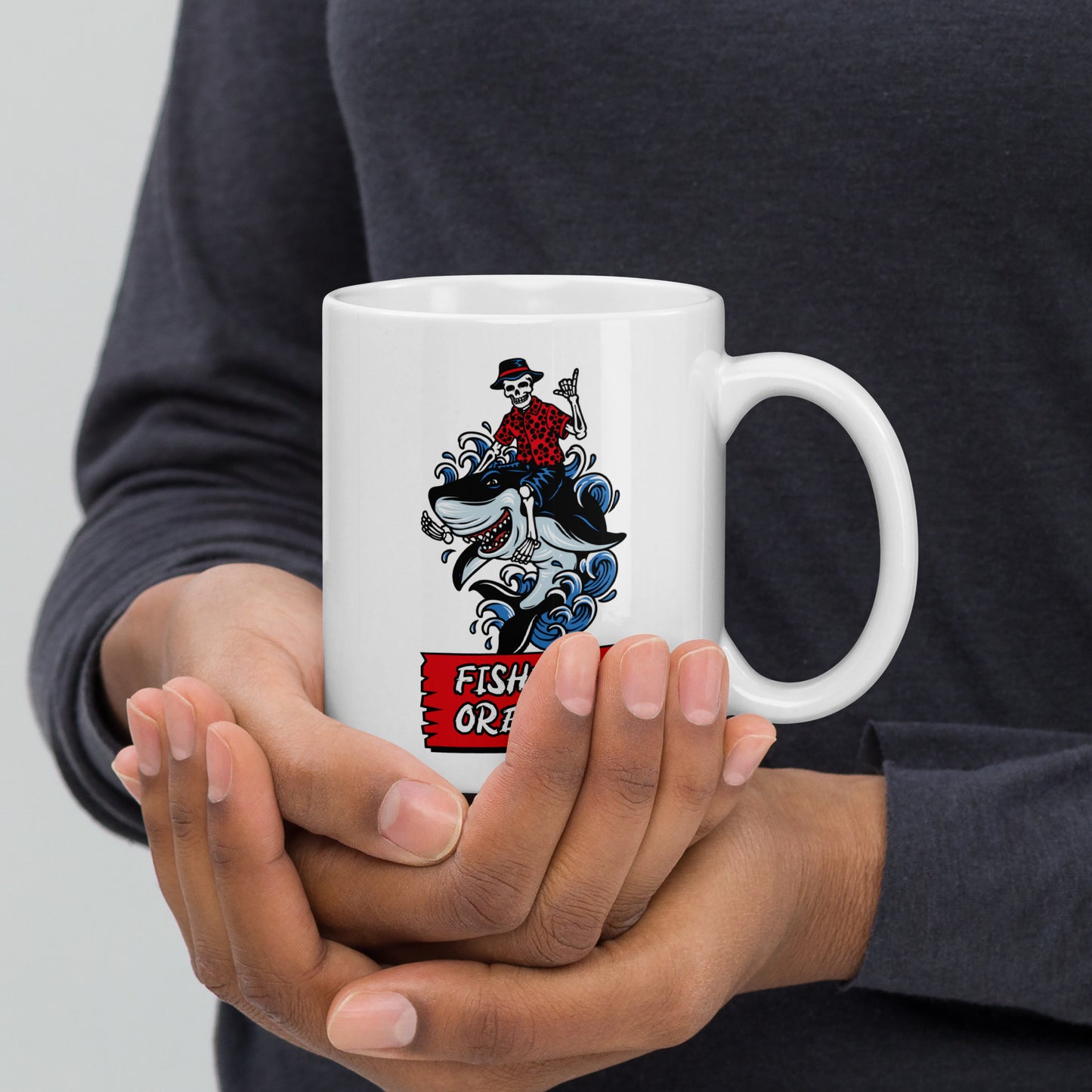 Fishing Oregon/ Get Your Limit - White glossy mug