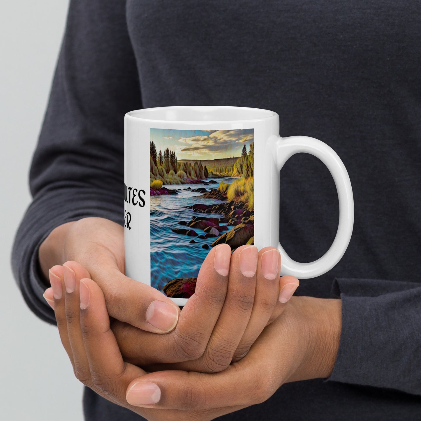 Deschutes River - White glossy mug