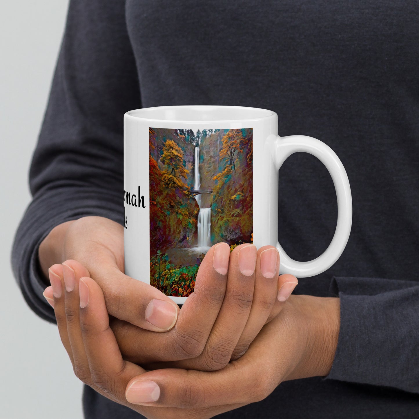 Multnomah Falls - White glossy mug