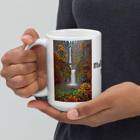 Multnomah Falls - White glossy mug