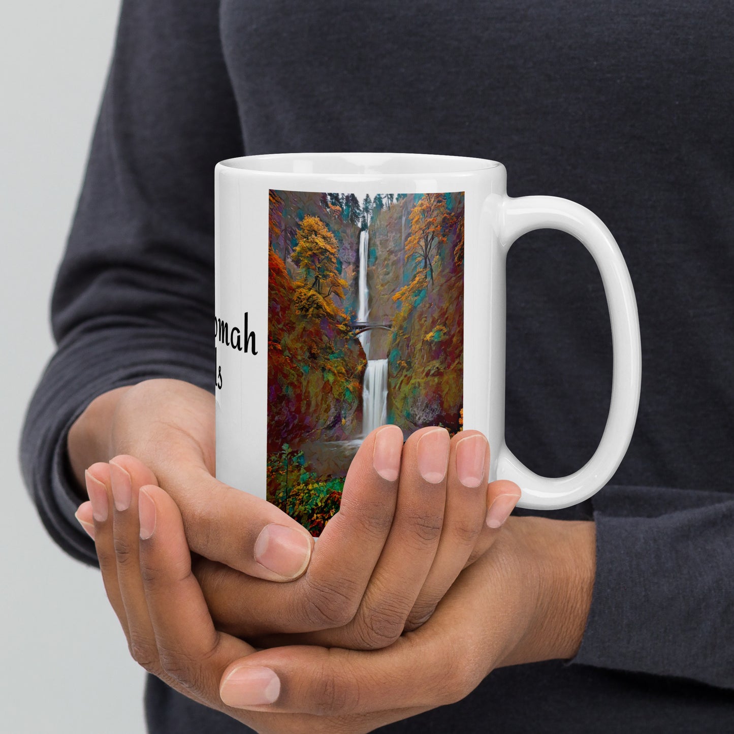 Multnomah Falls - White glossy mug