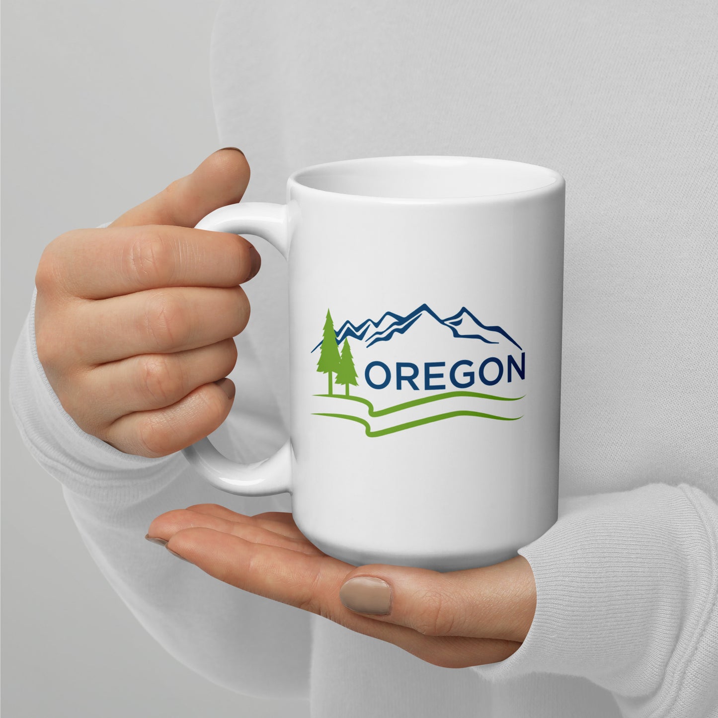 Oregon - White glossy mug