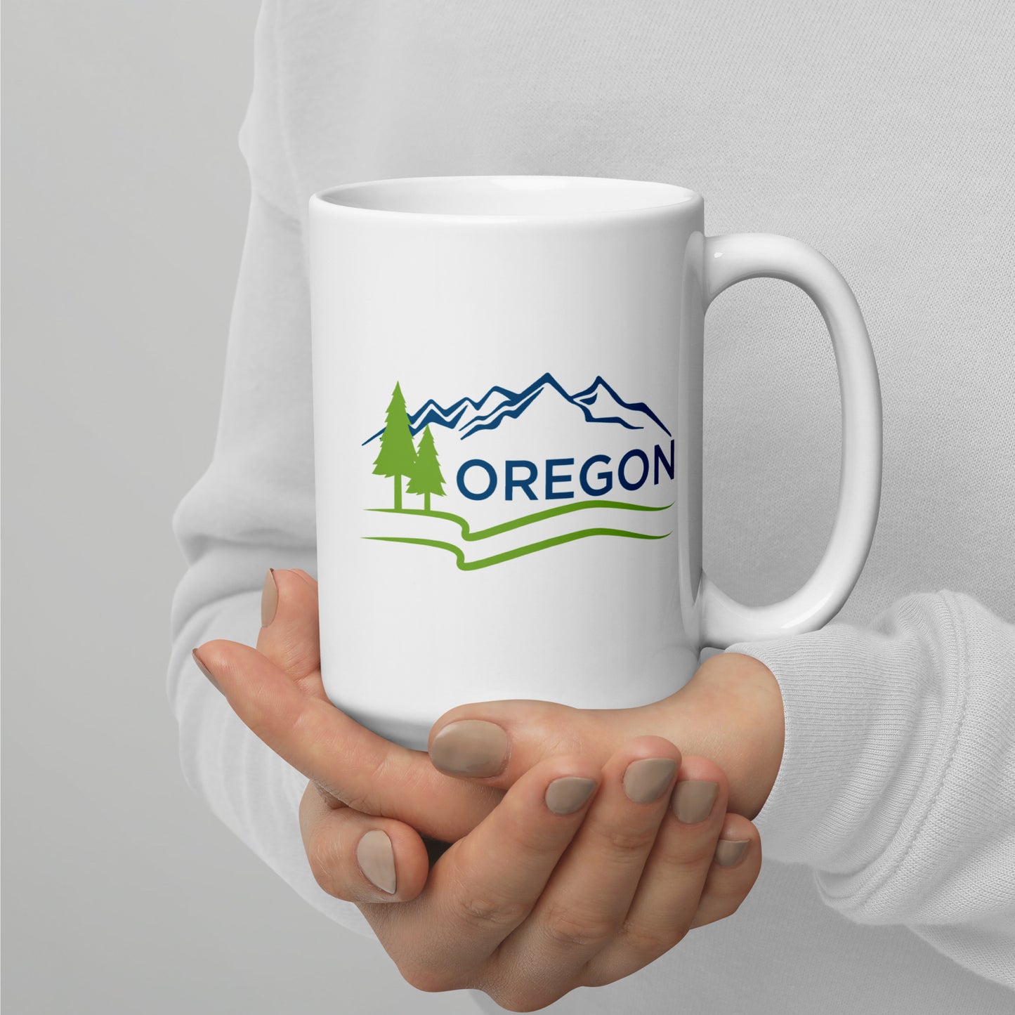 Oregon - White glossy mug