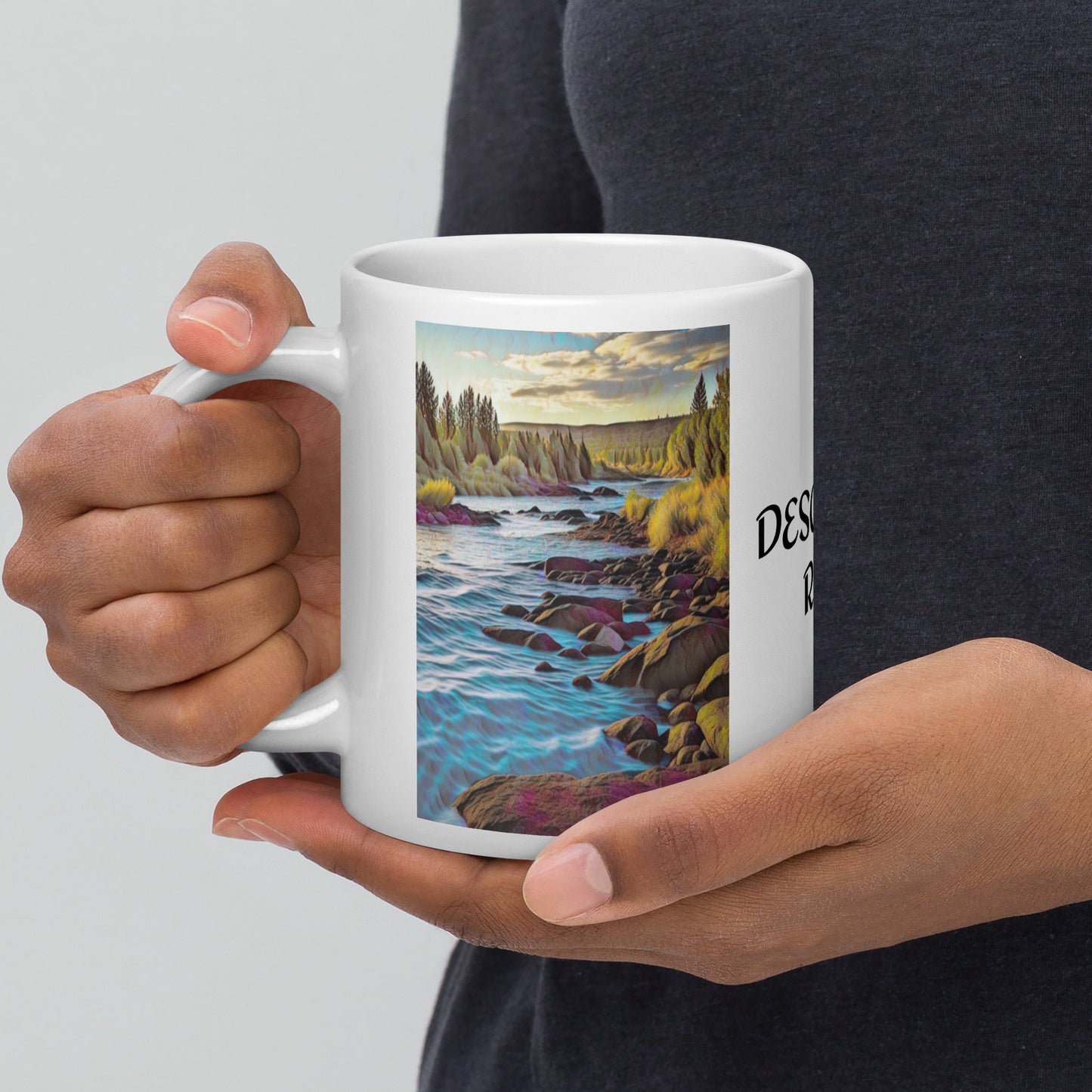 Deschutes River - White glossy mug