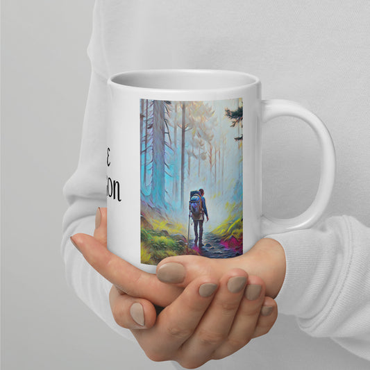 Hike Oregon - White glossy mug