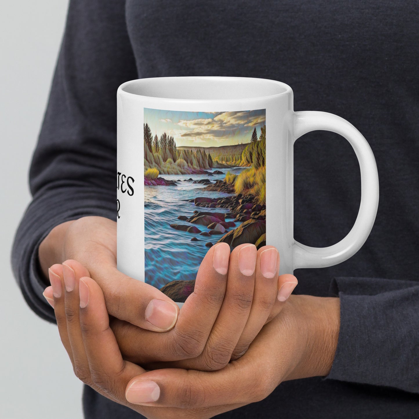 Deschutes River - White glossy mug