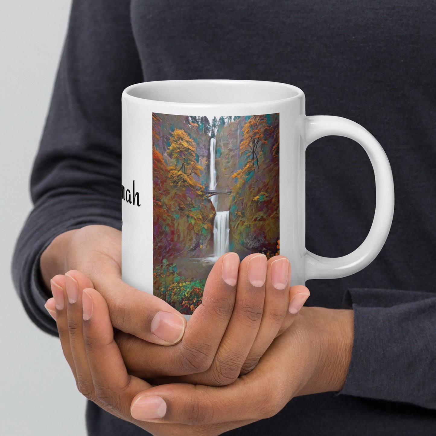 Multnomah Falls - White glossy mug