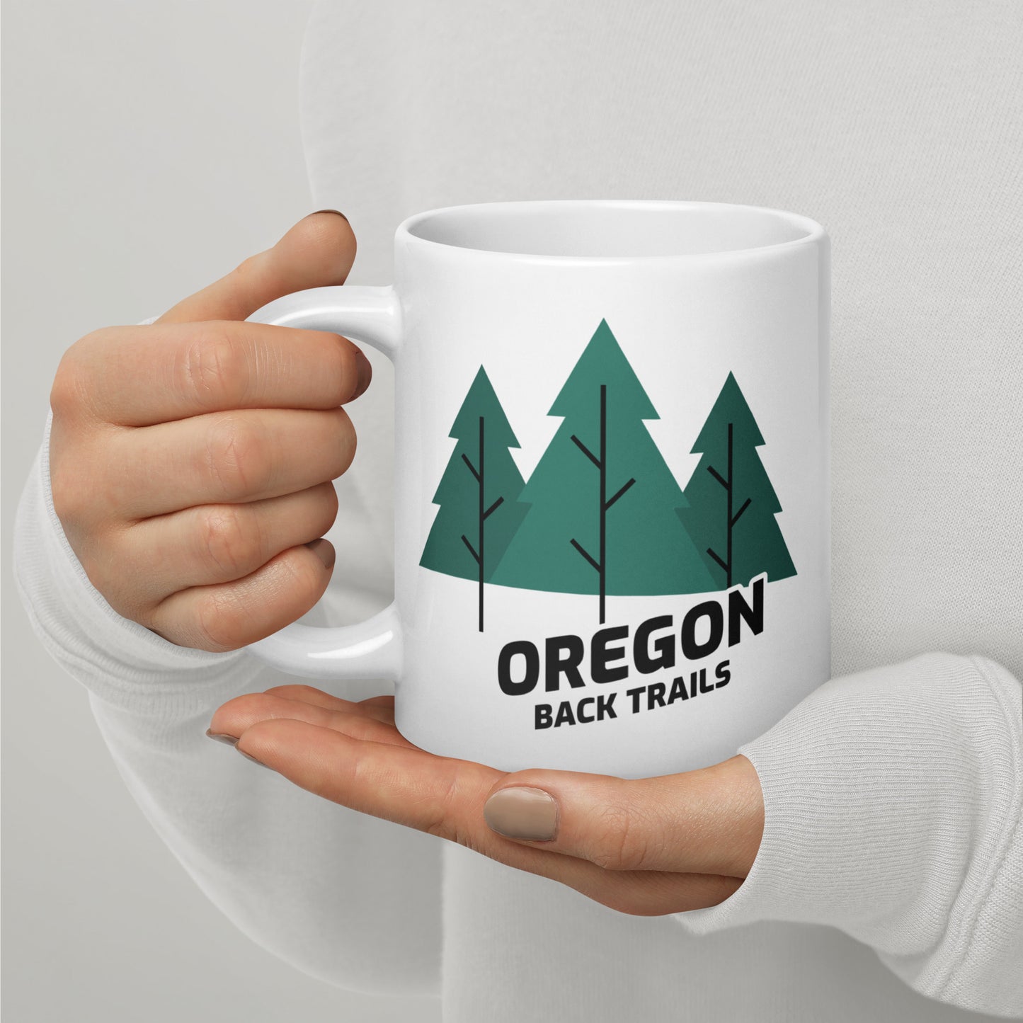Oregon Back Trails - White glossy mug