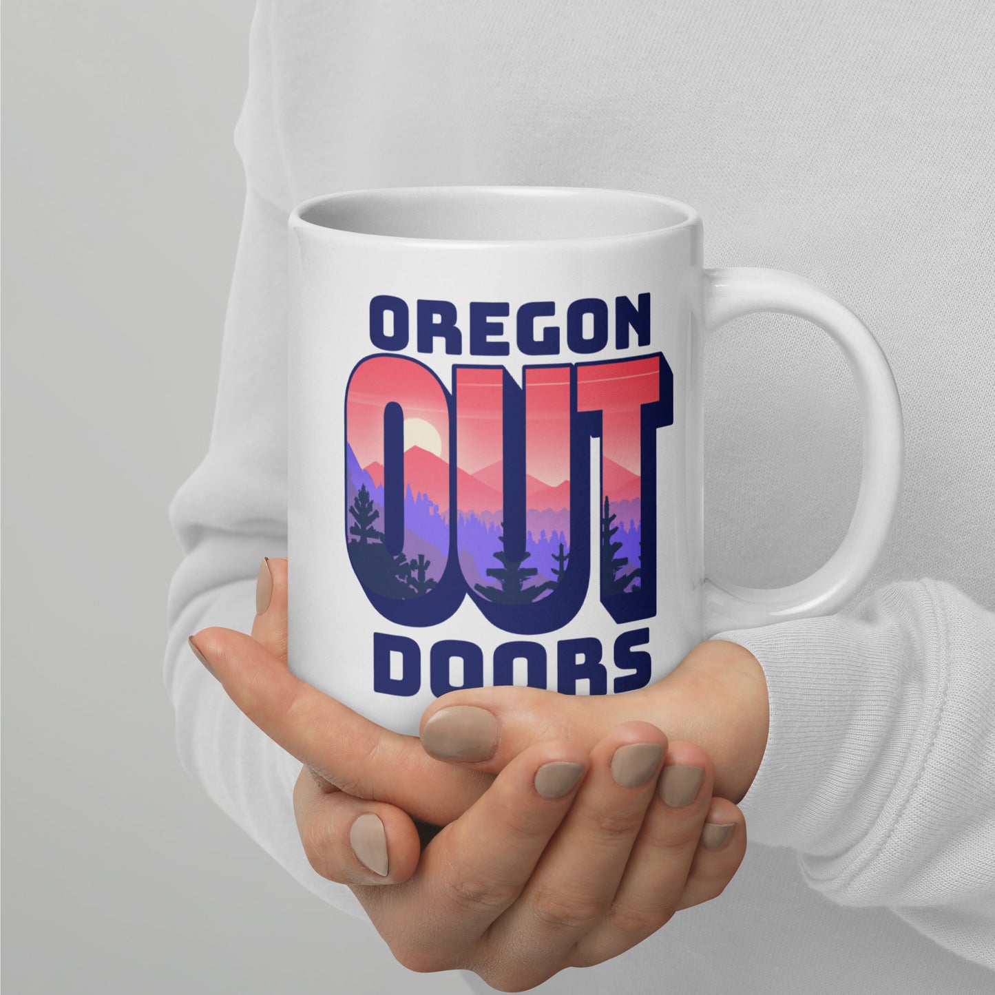 Oregon Out Doors - White glossy mug