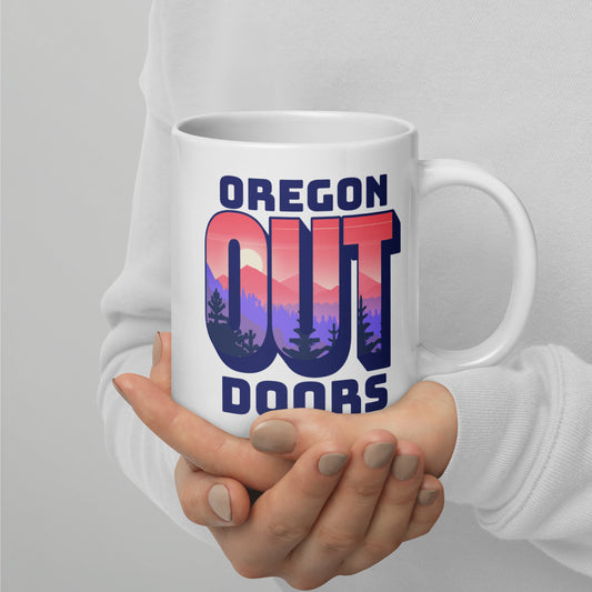 Oregon Out Doors - White glossy mug