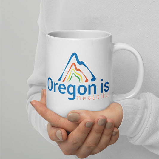 Oregon is Beautiful/2 - White glossy mug