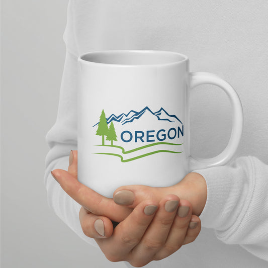 Oregon - White glossy mug