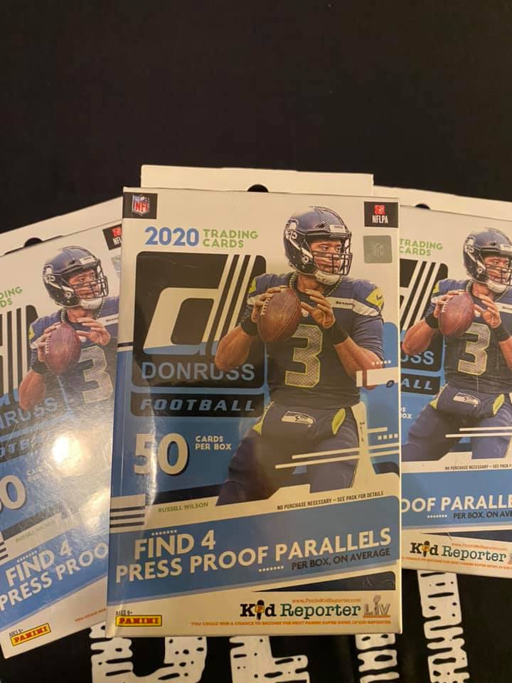 Sealed 2020 Donruss NFL Football Hanger Box 50 cards, 4 parallels