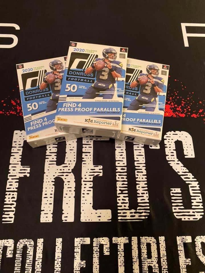 Sealed 2020 Donruss NFL Football Hanger Box 50 cards, 4 parallels