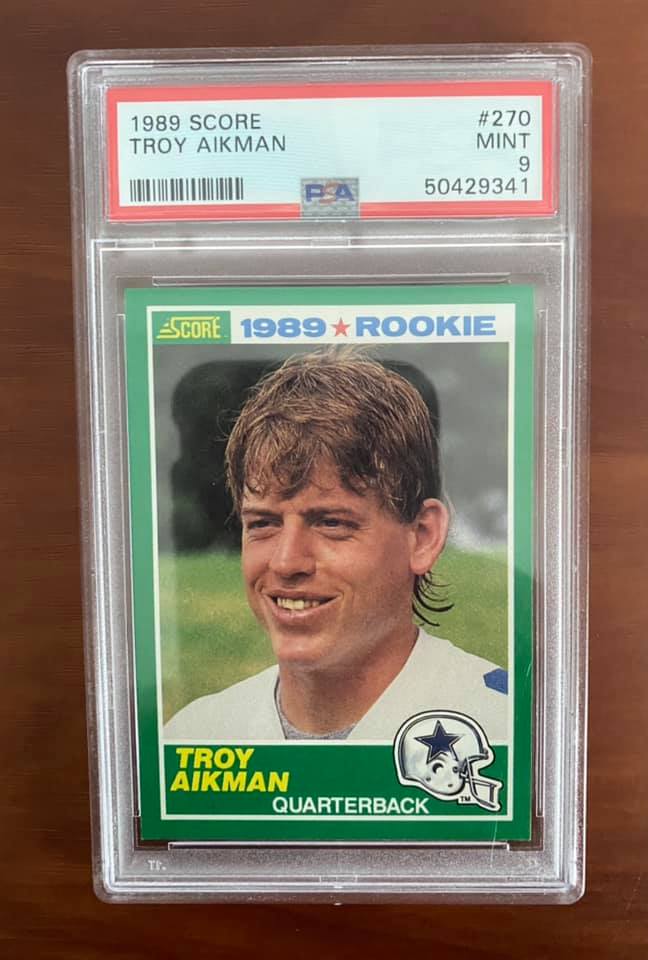 TROY AIKMAN - 1989 SCORE ROOKIE CARD #270 - PSA 9