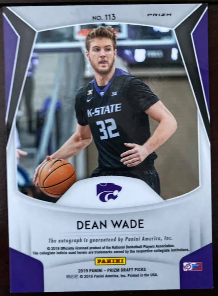 DEAN WADE 2019 20 PRIZM DRAFT PICKS SILVER ROOKIE RC AUTO #113 - DRAFT PICKS