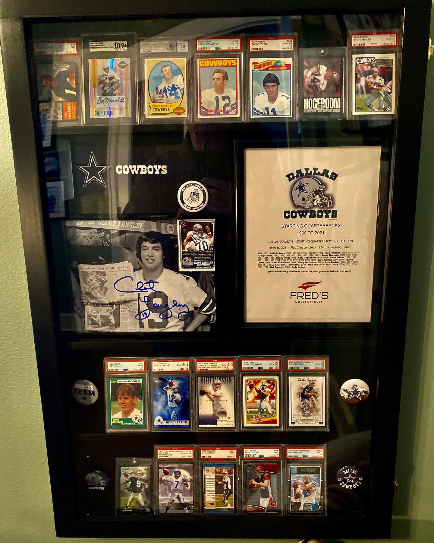 DALLAS COWBOY QUARTERBACKS - 1960 to 2021 - COLLECTION